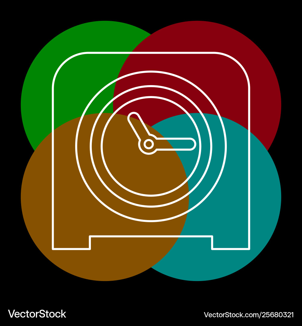 Table clock icon timer alarm Vector Image