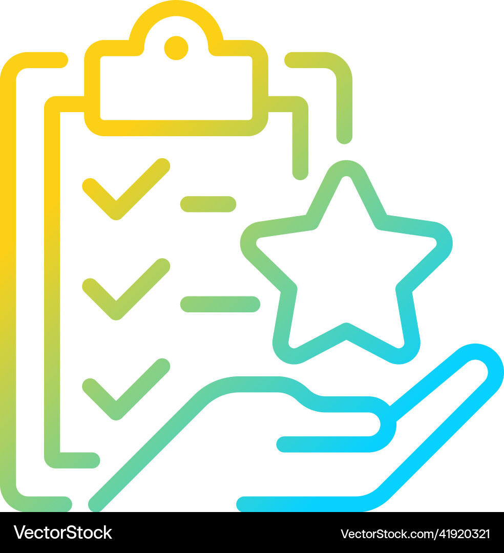 Task bonus gradient linear icon Task bonus gradient linear icon Vector Image