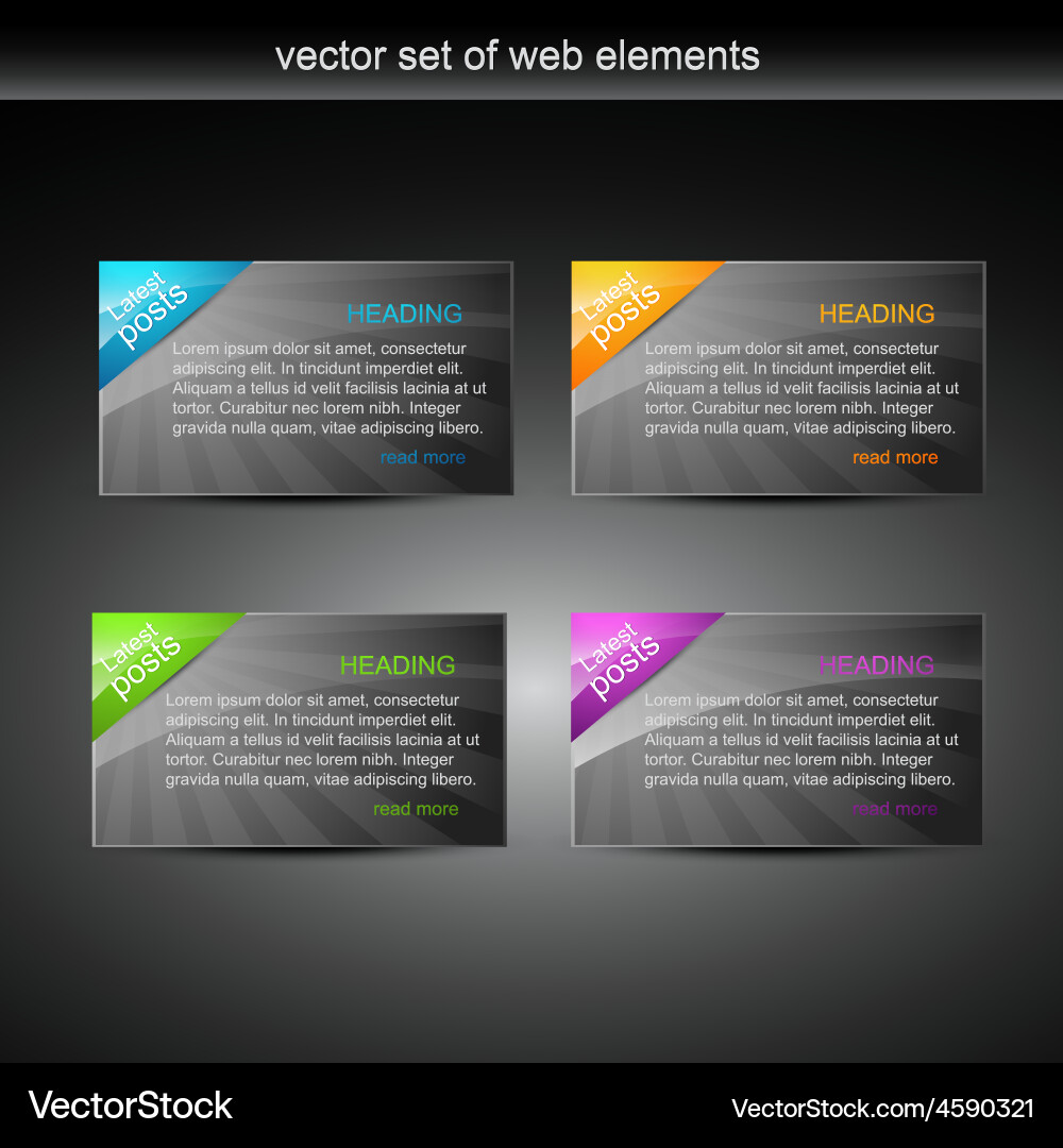 Web elements Vector Image