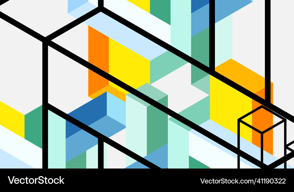 Abstract background 3d cubes cubic elements Abstract background 3d cubes cubic elements vector image