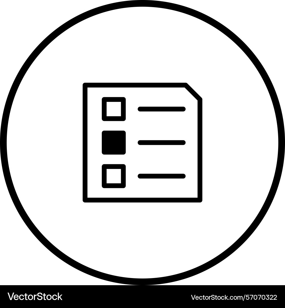 Checklist icon within circle symbolizing tasks Checklist icon within circle symbolizing tasks vector image