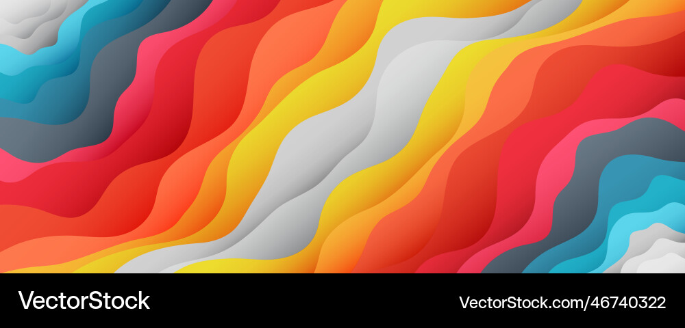 Dynamic Wavy Abstract Background vector image