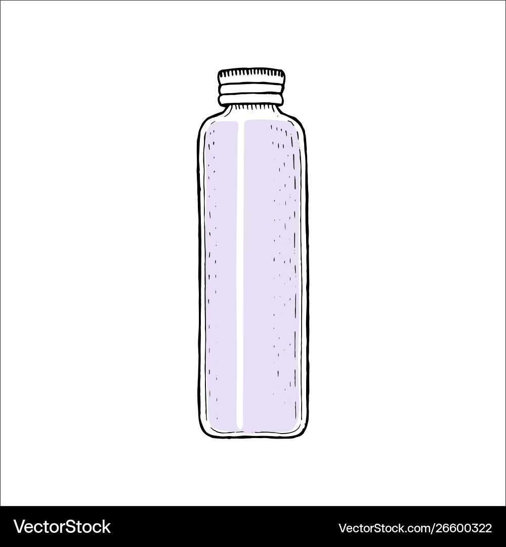 Empty bottle with cap container template Vector Image
