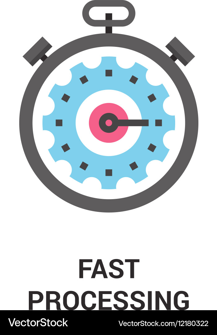 Fast Processing Icon - Speed & Efficiency vector image