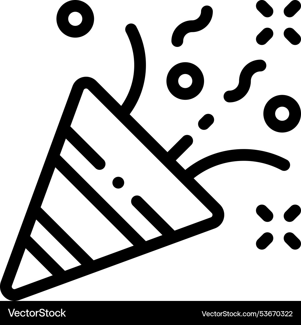 Fireworks icon thin linear style design isolated Fireworks icon thin linear style design isolated vector image
