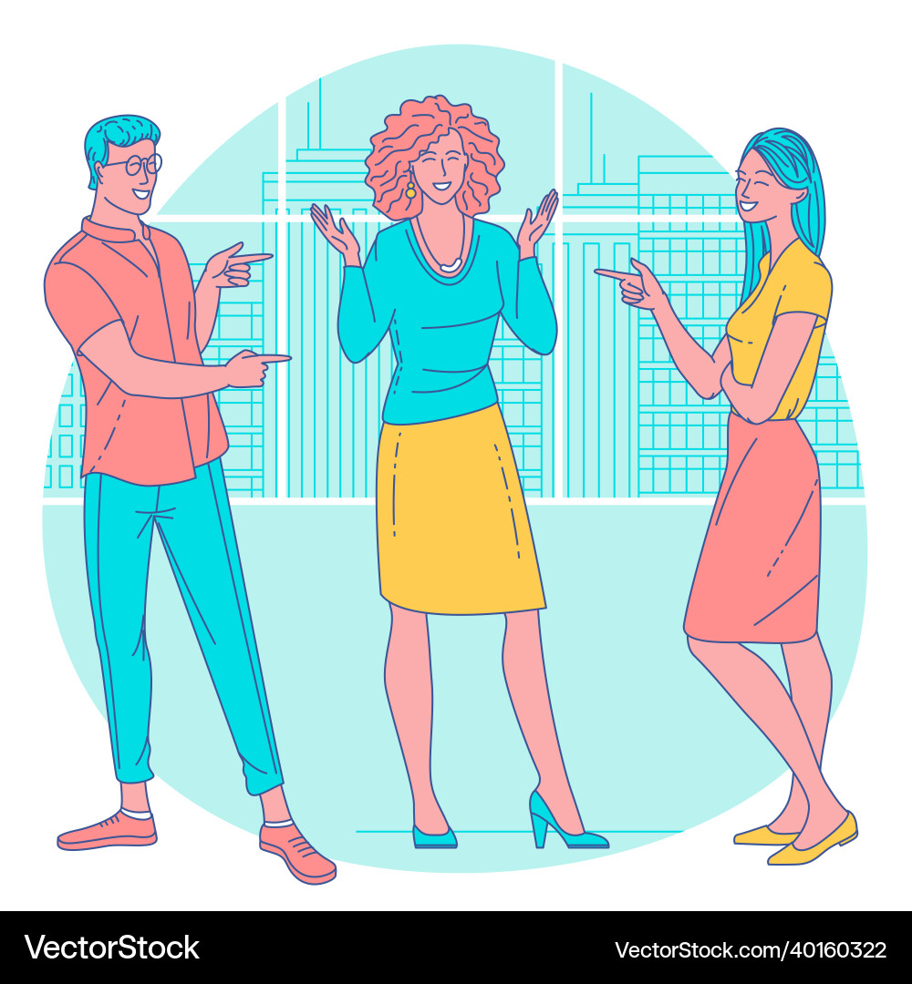 Friends having a good time Friends having a good time vector image