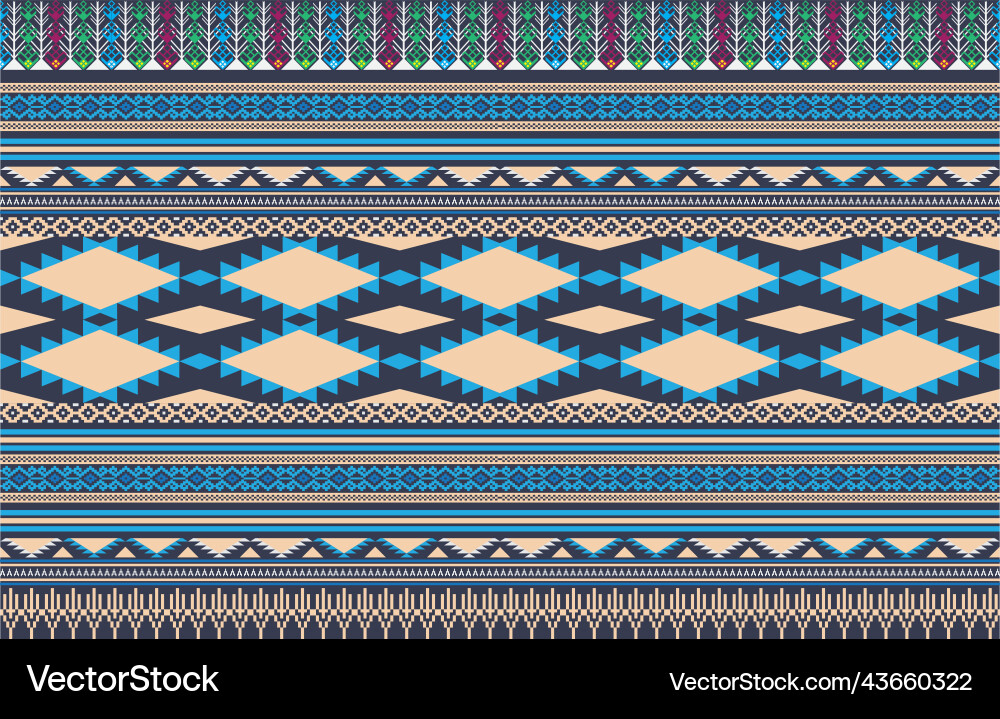 Geometric ethnic pattern design for background Vector Image