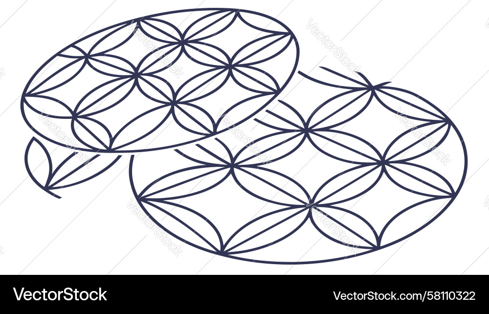 Interlocking Circular Lines Pattern vector image