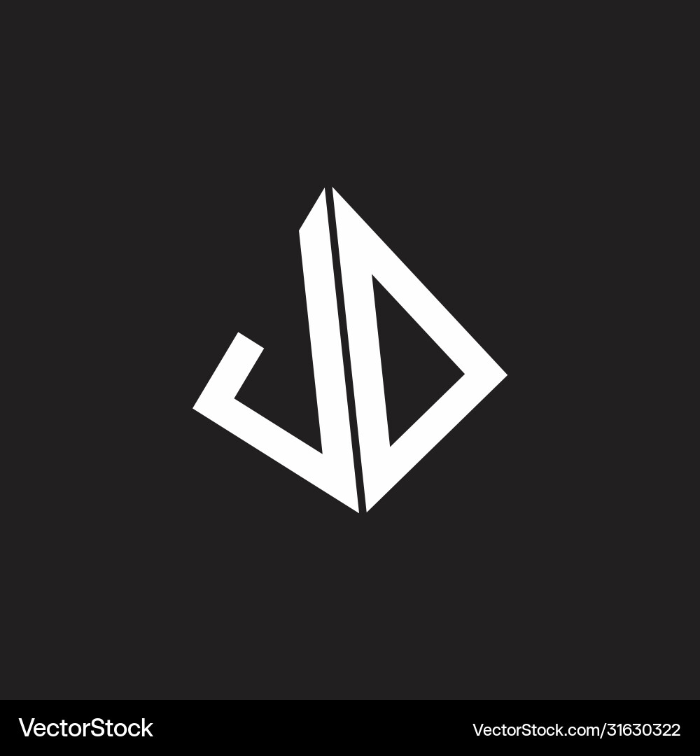 Jd Logo Monogramm mit ausstehender Dreiecksform Jd Logo Monogramm mit ausstehender Dreiecksform vektorbild