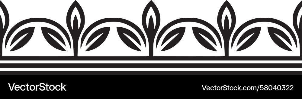 Leaf Border Pattern Vector Image