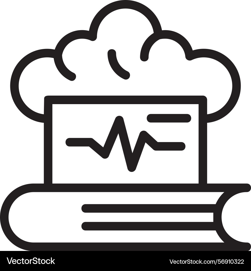 Learn pulse iq linear style icon design Vector Image