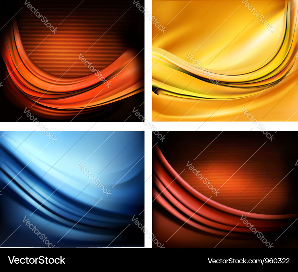 Neon Abstract Background Set Vector Image