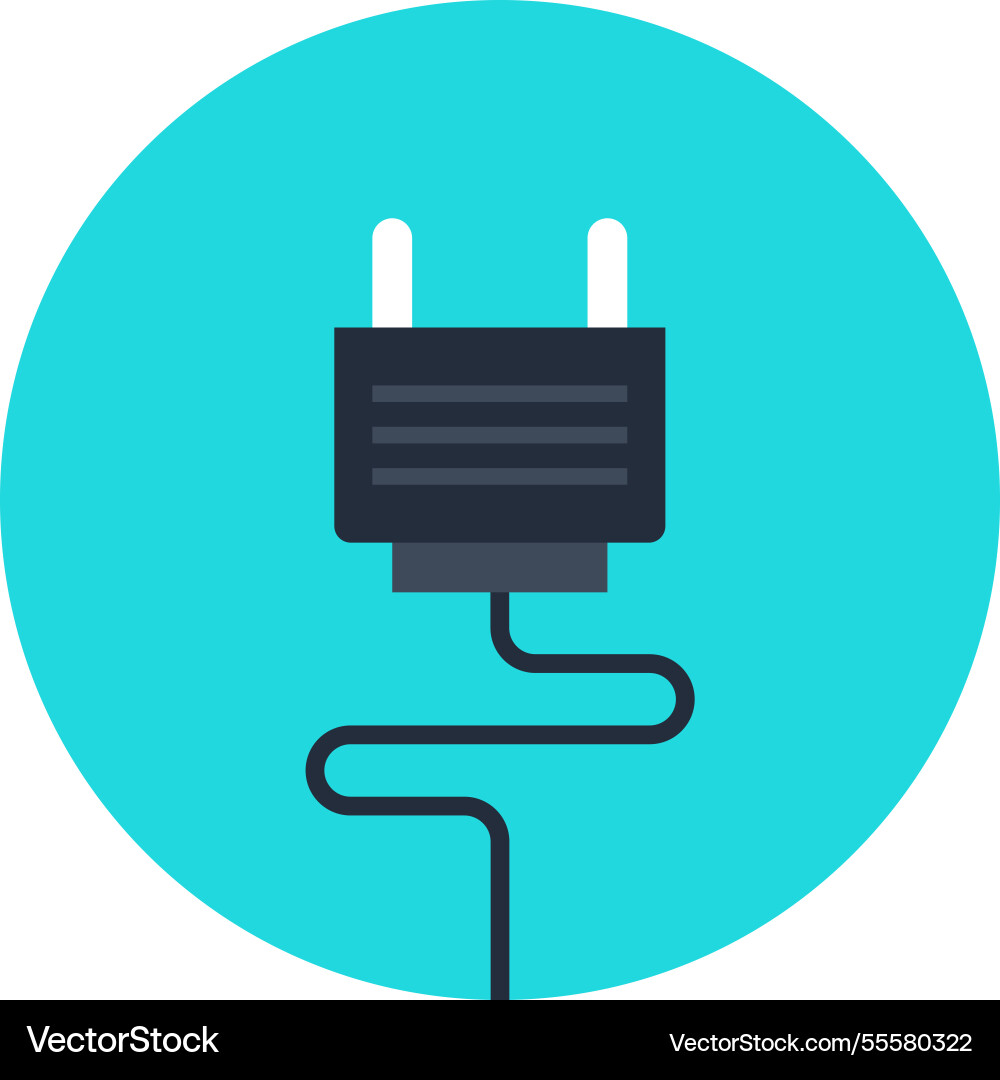Plugin flat web icon Vector Image