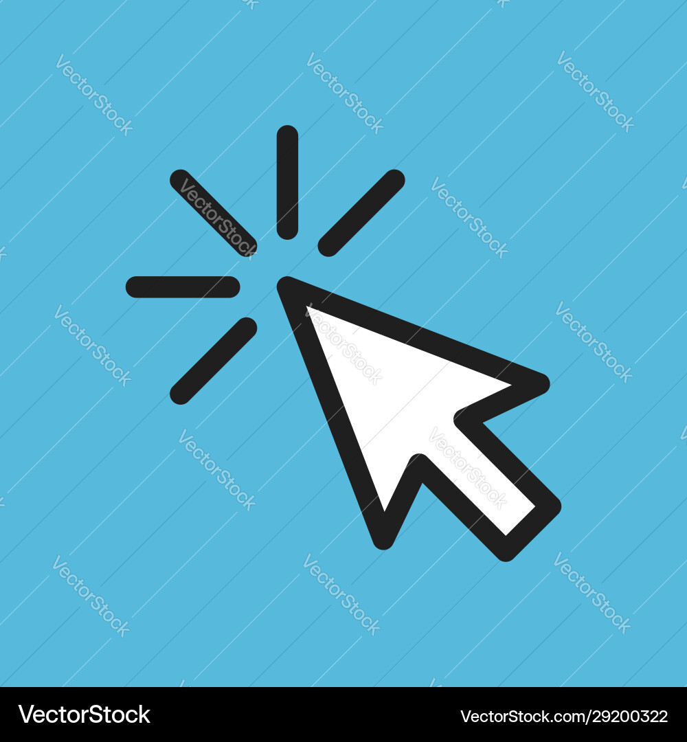 Pointer or cursor as arrow icon mouse clicking Pointer or cursor as arrow icon mouse clicking vector image