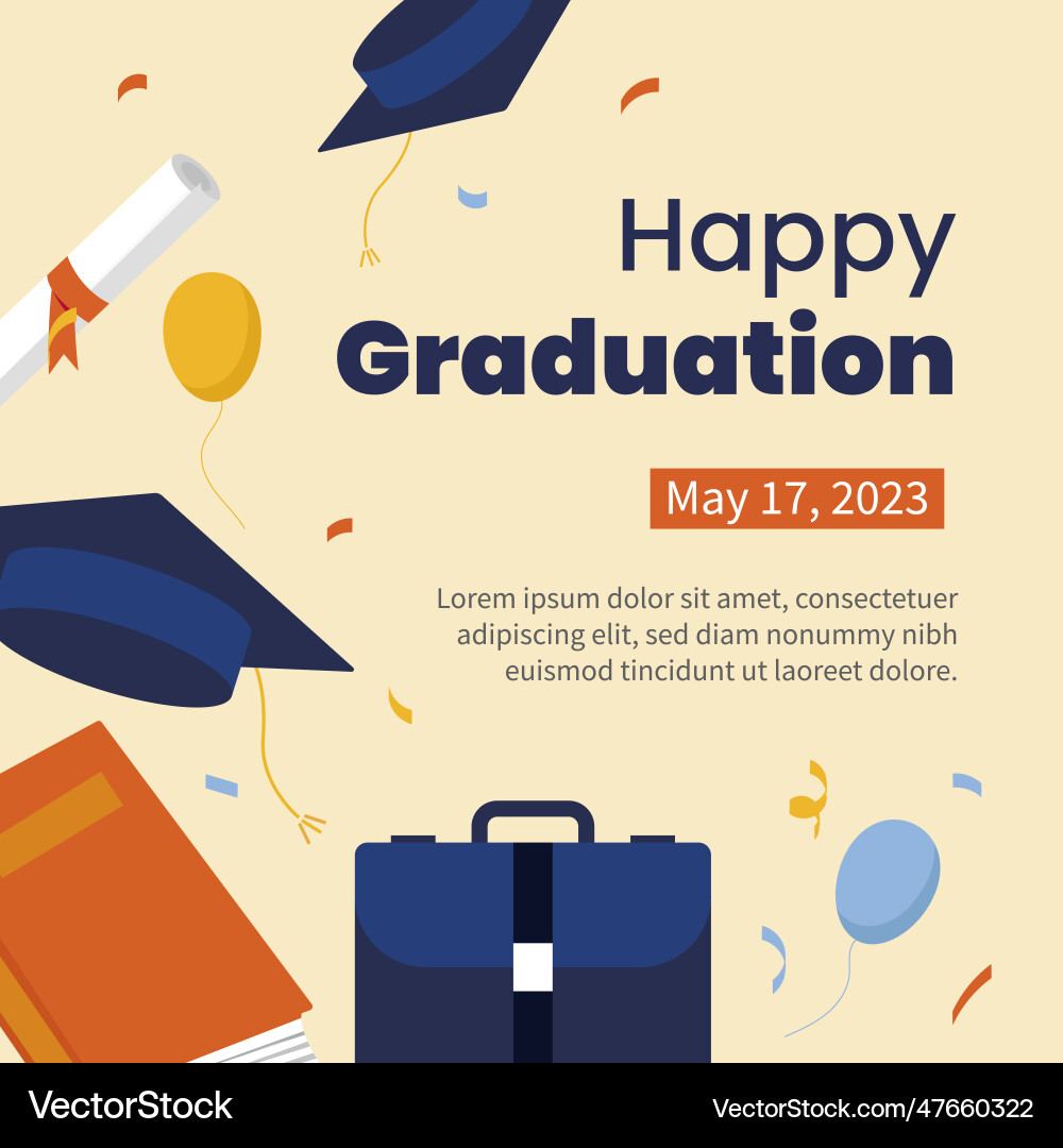 Posts set class graduation Vector Image
