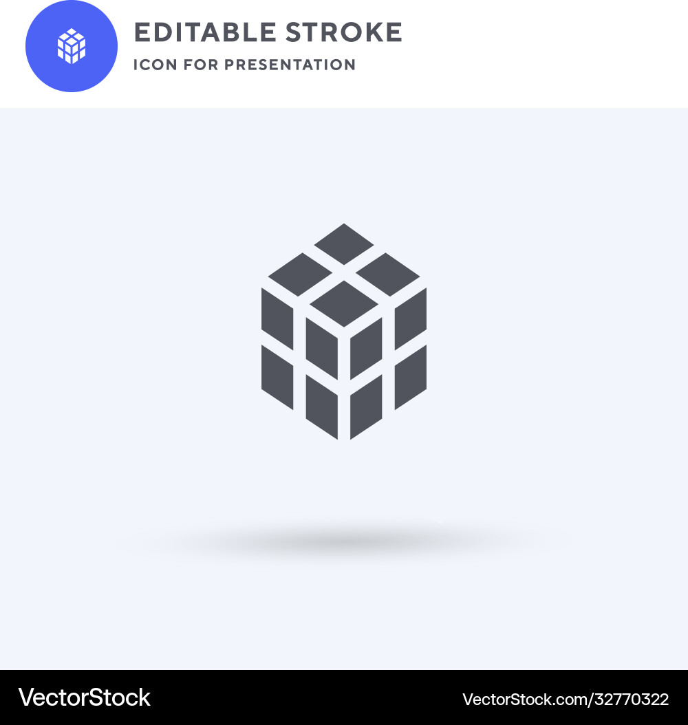 Rubik Ikone gefüllte flache Schild solid Rubik Ikone gefüllte flache Schild solid Vektorbild