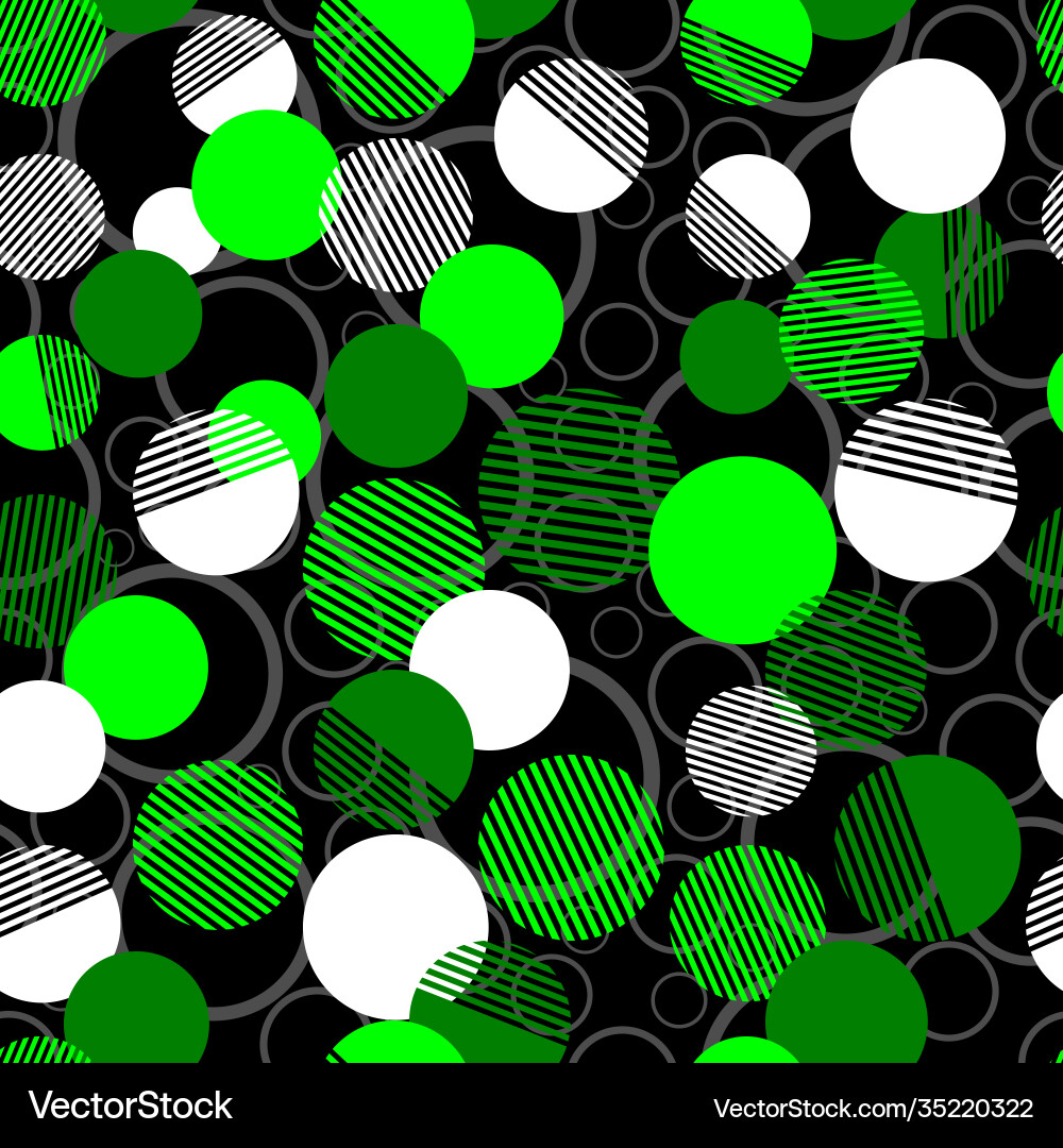 Seamless pattern colorful dots and geometric vector image