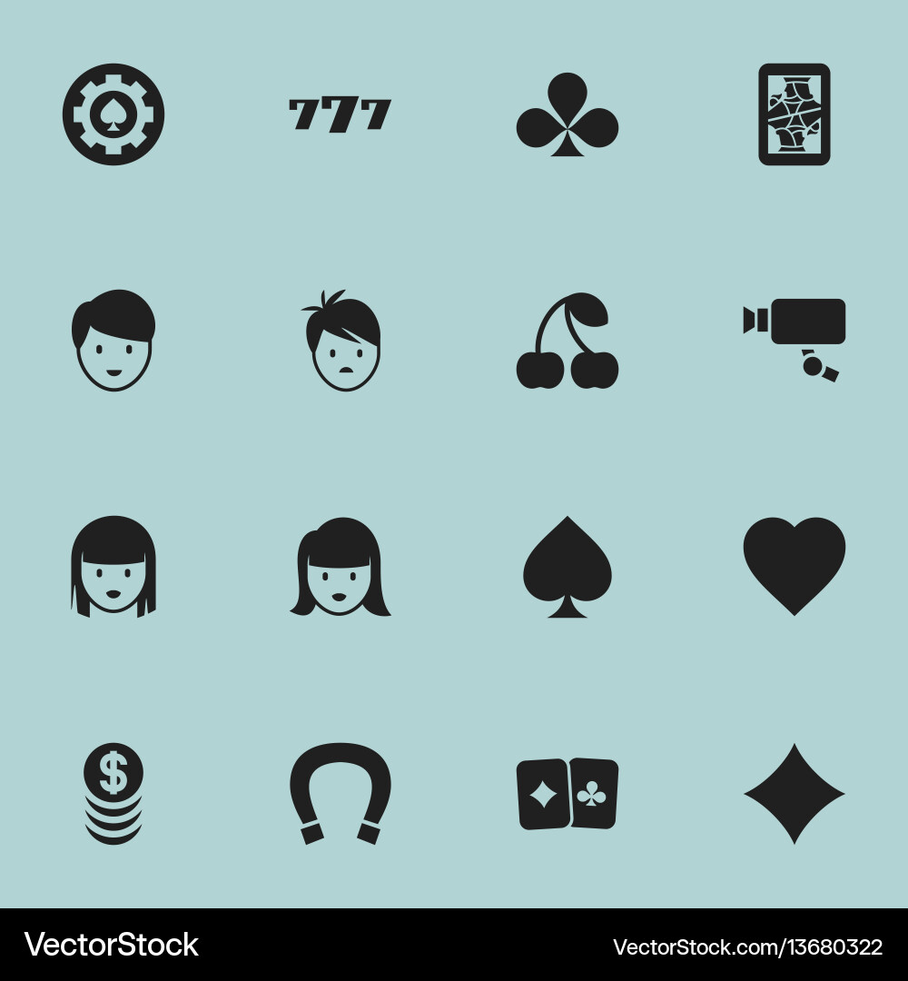 Set of 16 editable game icons includes symbols Set of 16 editable game icons includes symbols vector image