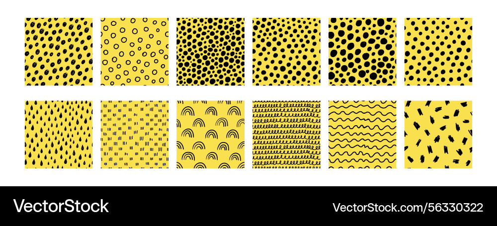 Small dash seamless pattern collection Vector Image