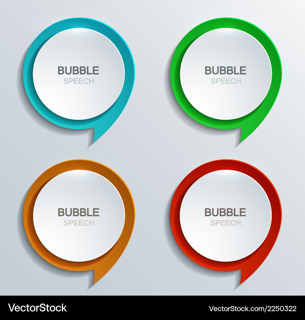 Speech Bubble Icon Set vector image