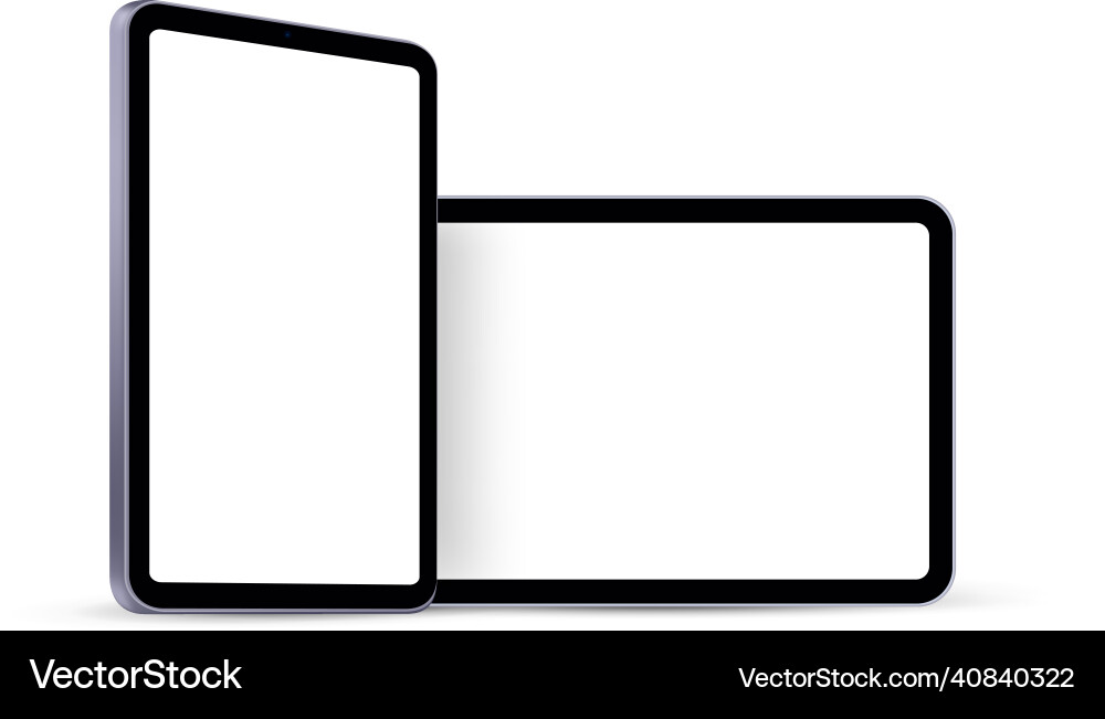 Tablet computers with blank screens Tablet computers with blank screens vector image