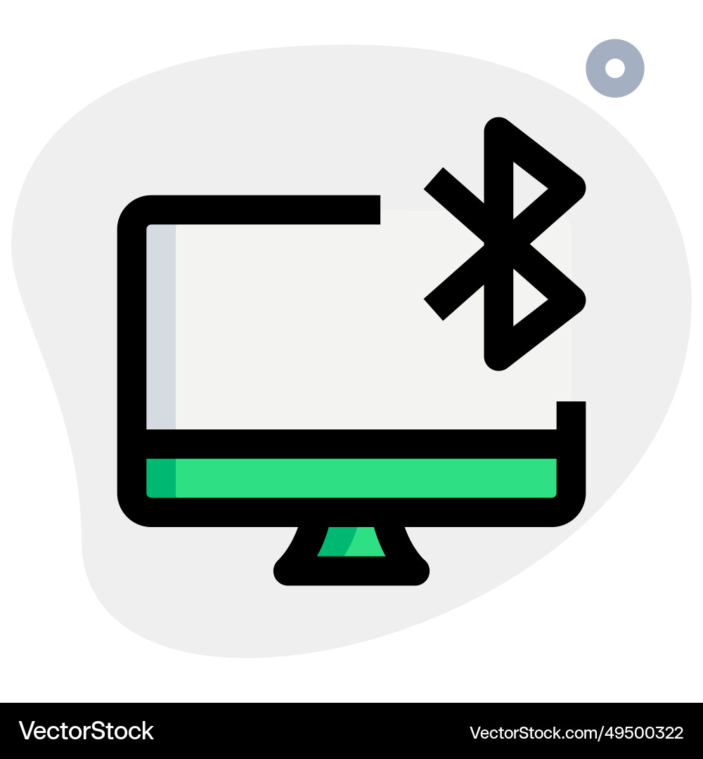 Wireless connections through bluetooth on desktop vector image