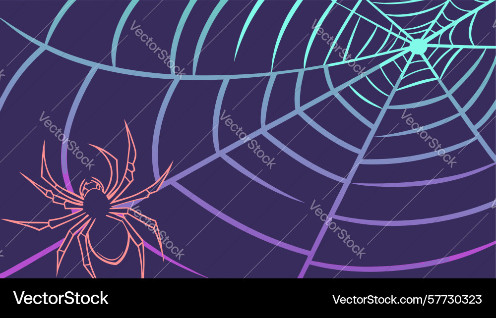 Abstrakte Spinne auf geometrischem Web Art Design Vektorbild
