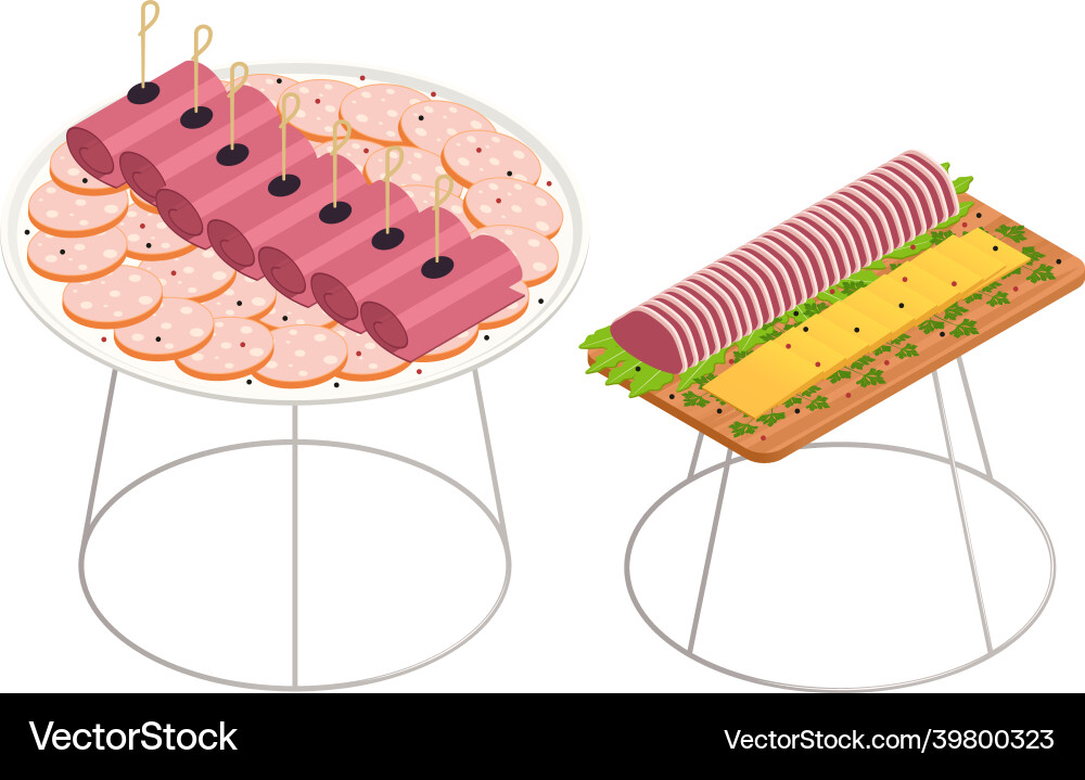 Appetizer isometric icon vector image