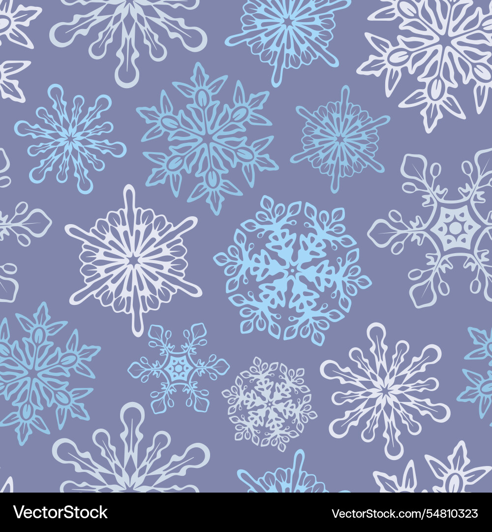 Blue snowflake pattern design Blue snowflake pattern design vector image