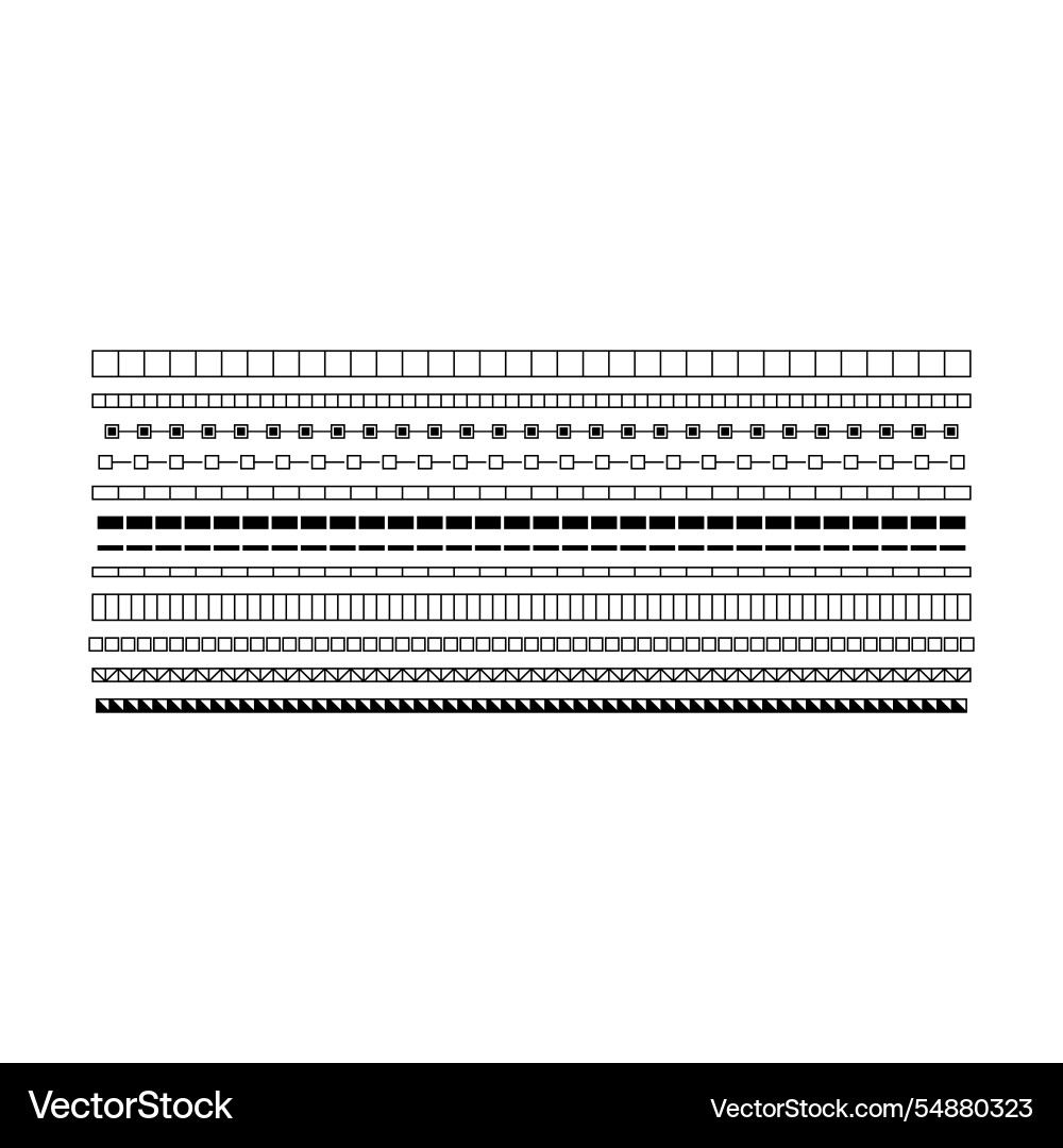 Border icon divider shape horizontal line Border icon divider shape horizontal line vector image