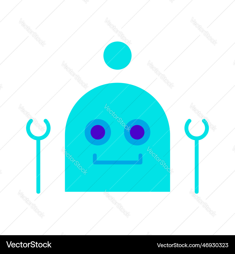Bot artificial intelligent system automation icon vector image