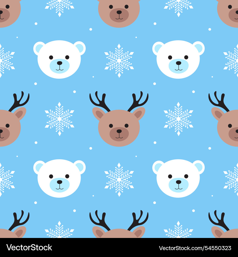 Charming winter seamless pattern design featuring Charming winter seamless pattern design featuring vector image