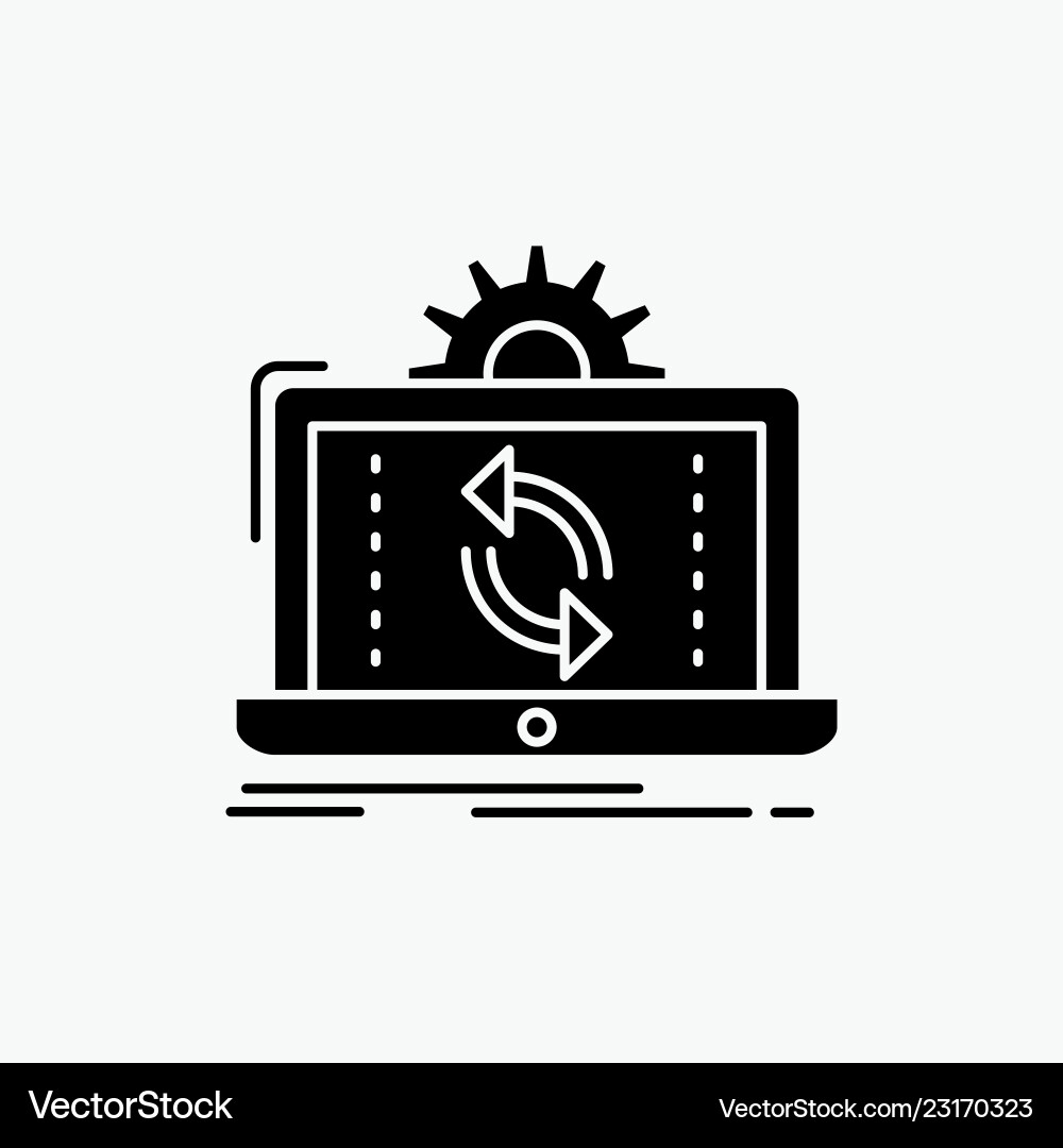 Data processing analysis reporting sync glyph Data processing analysis reporting sync glyph Vector Image