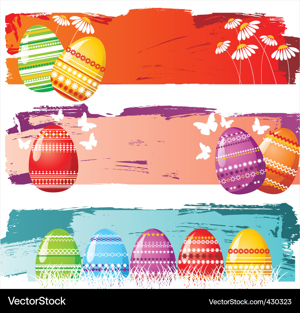 Easter banners Royalty Free Vector Image - VectorStock