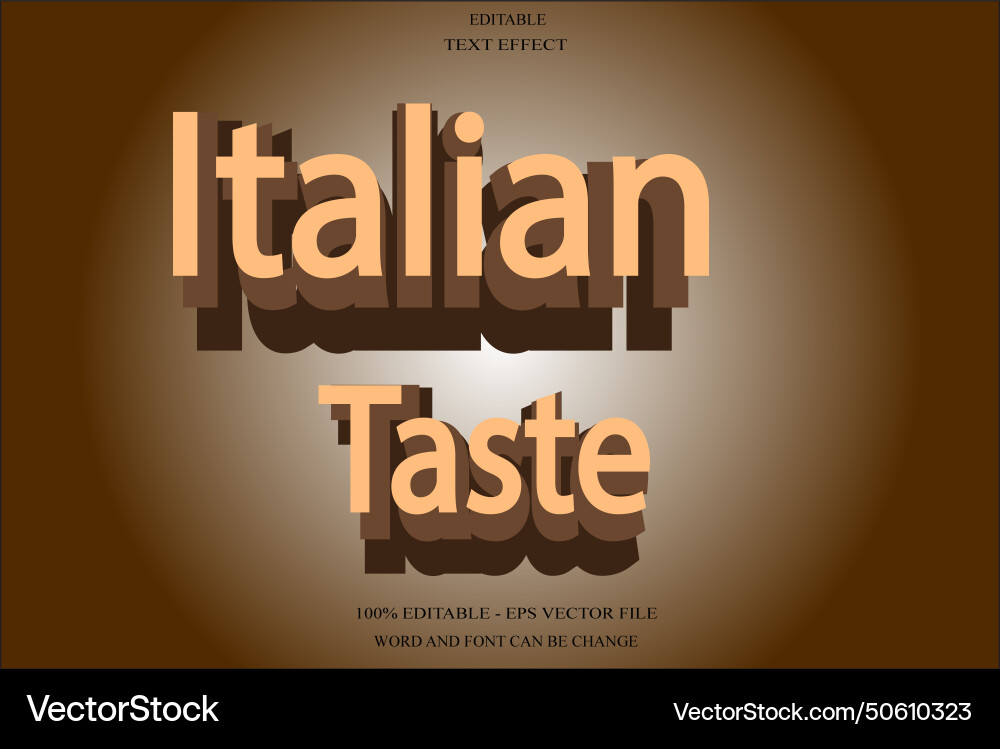 Editable text effect emboss style Vector Image