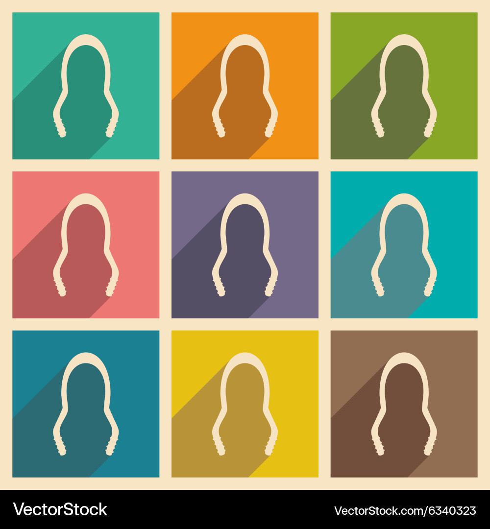Flat with shadow concept and mobile application vector image