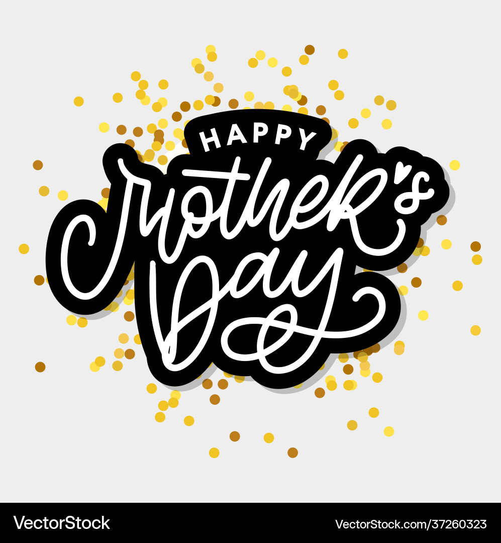 Happy mothers day lettering handmade calligraphy Happy mothers day lettering handmade calligraphy vector image
