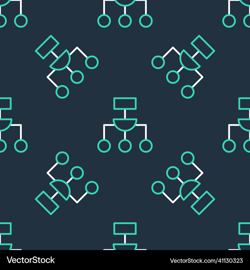 Line algorithm icon isolated seamless pattern Line algorithm icon isolated seamless pattern vector image