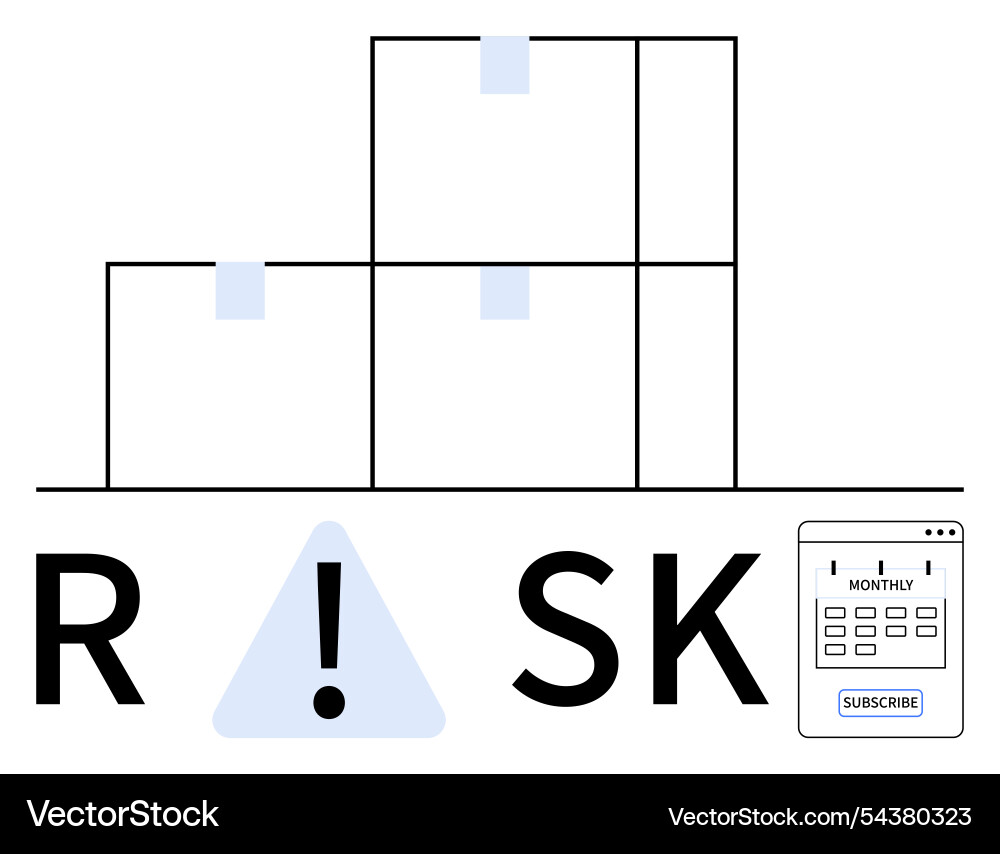 Managing risk in subscription-based business Vector Image