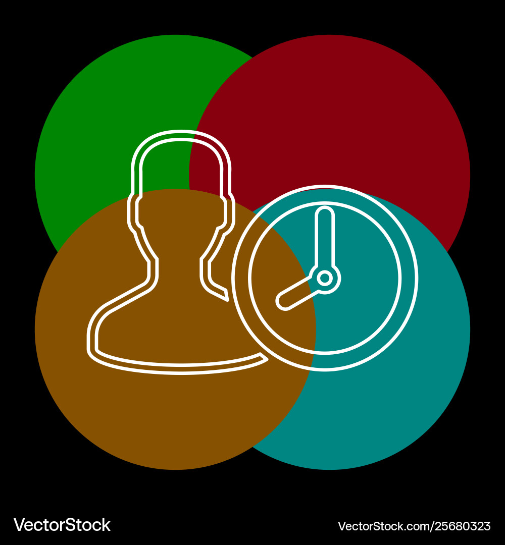 Managing time icon management Managing time icon management vector image