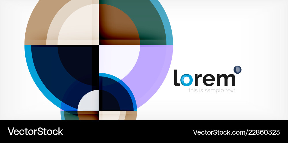 Multicolored round shapes abstract background Vector Image