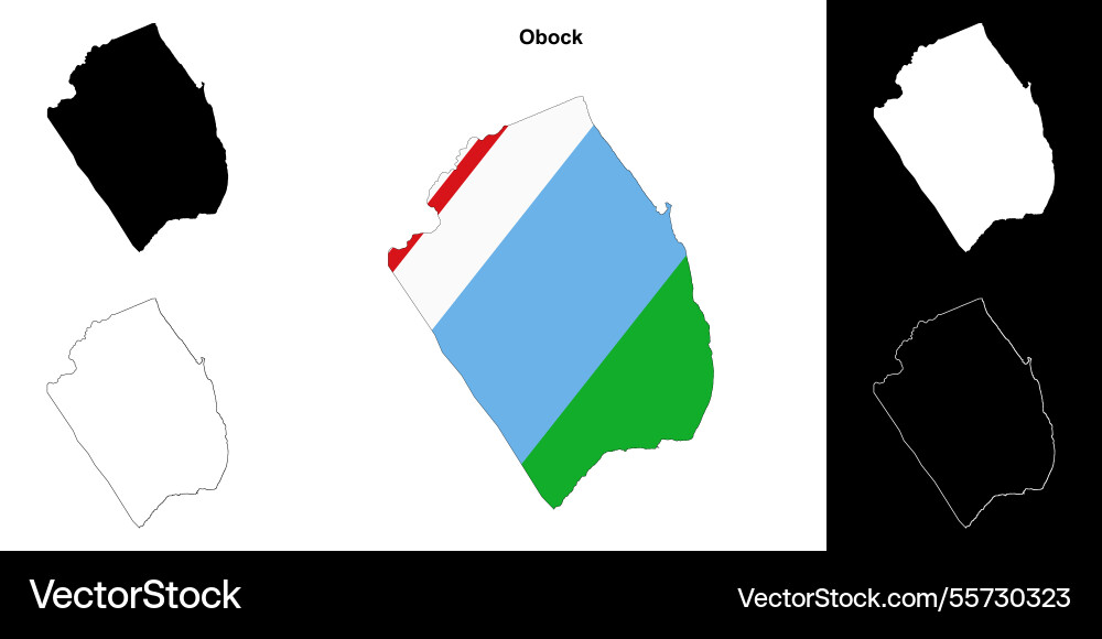 Obock outline map Royalty Free Vector Image - VectorStock
