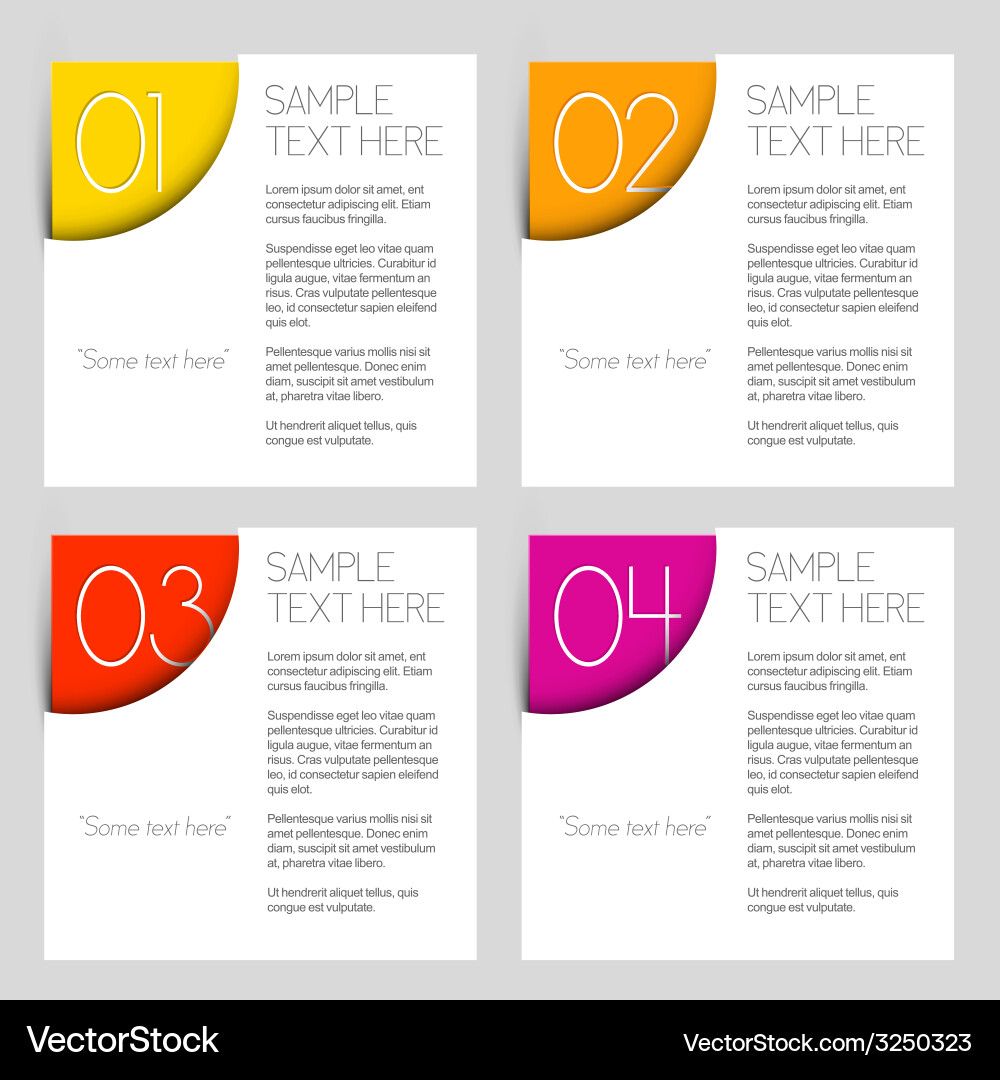 One two three four - progress background vector image