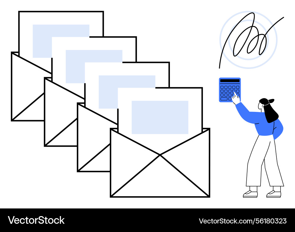 Organized workflow of emails and messages Organized workflow of emails and messages vector image