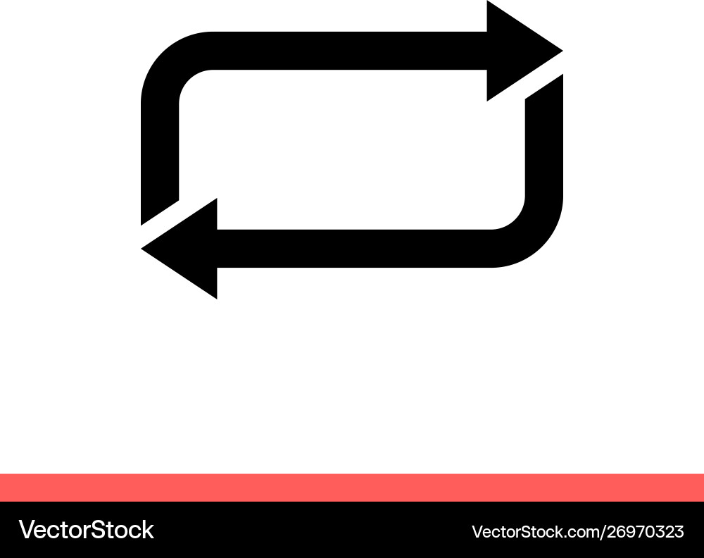 Repeat icon for web or mobile app vector image