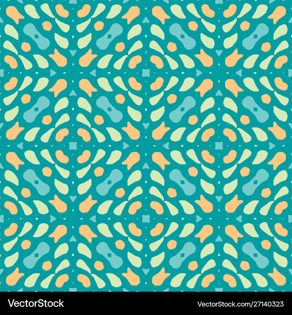 Seamless pattern with irregular teal check Seamless pattern with irregular teal check vector image
