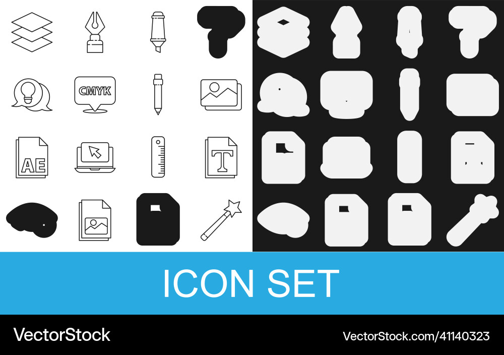 Set line magic wand text file document picture Set line magic wand text file document picture vector image