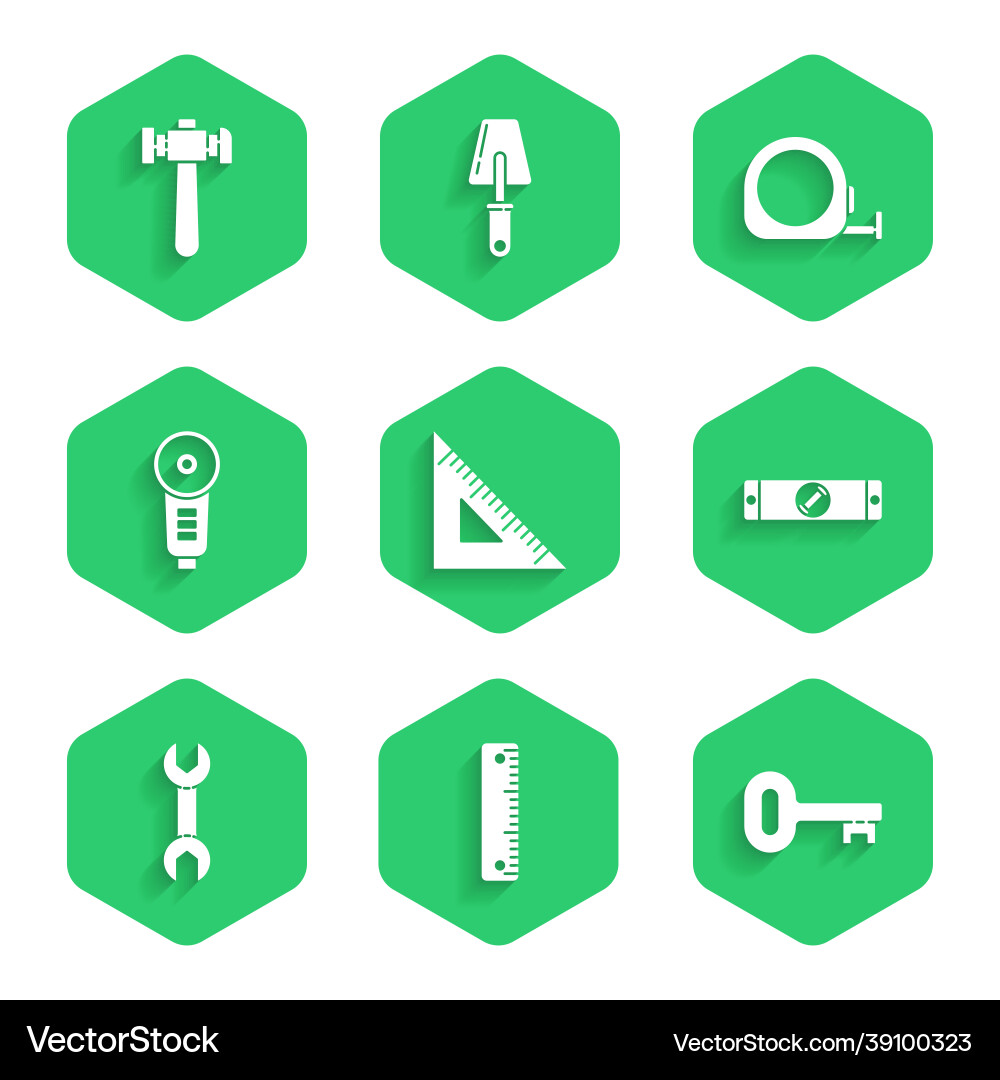 Set triangular ruler old key construction Set triangular ruler old key construction vector image