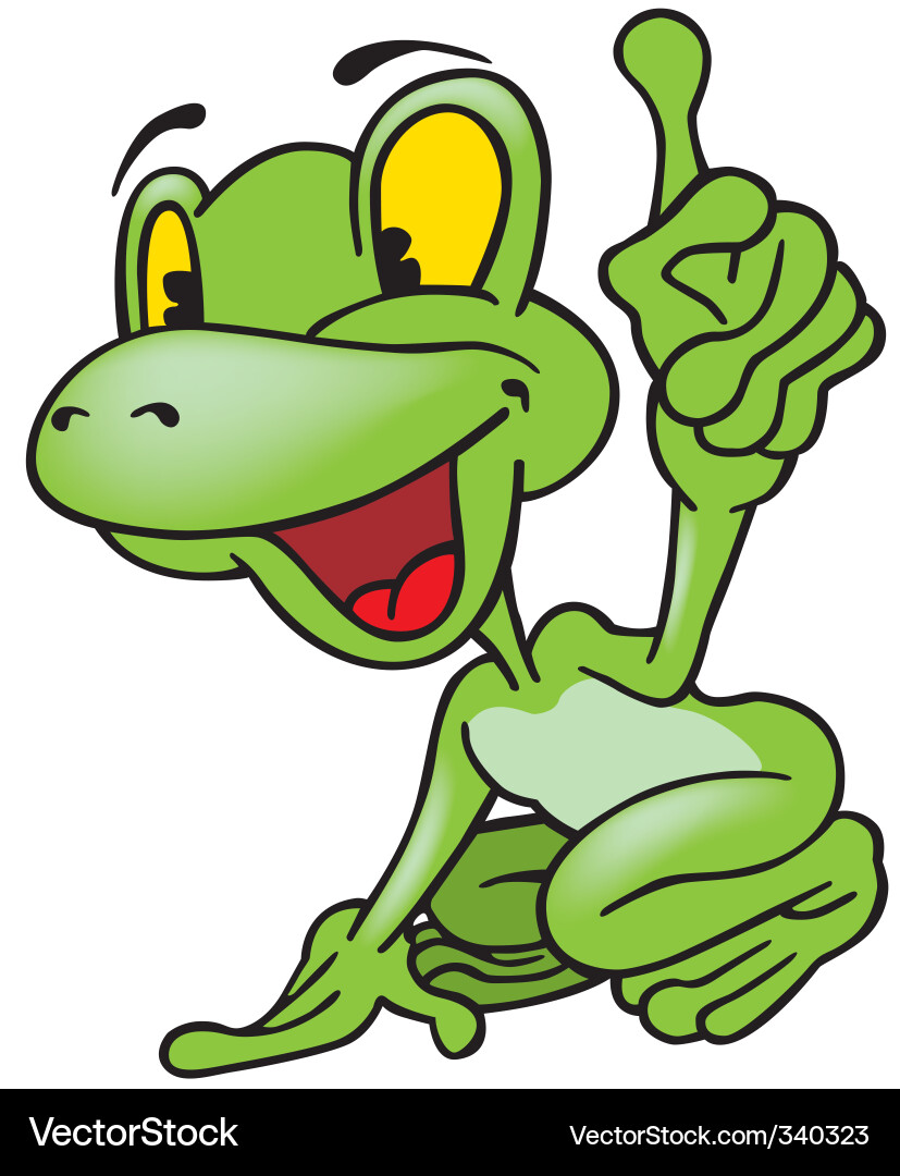 Smiling Green Frog vector image