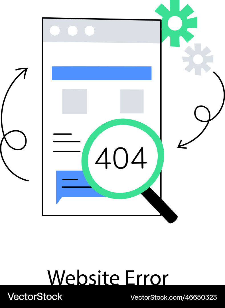 Website error Vector Image